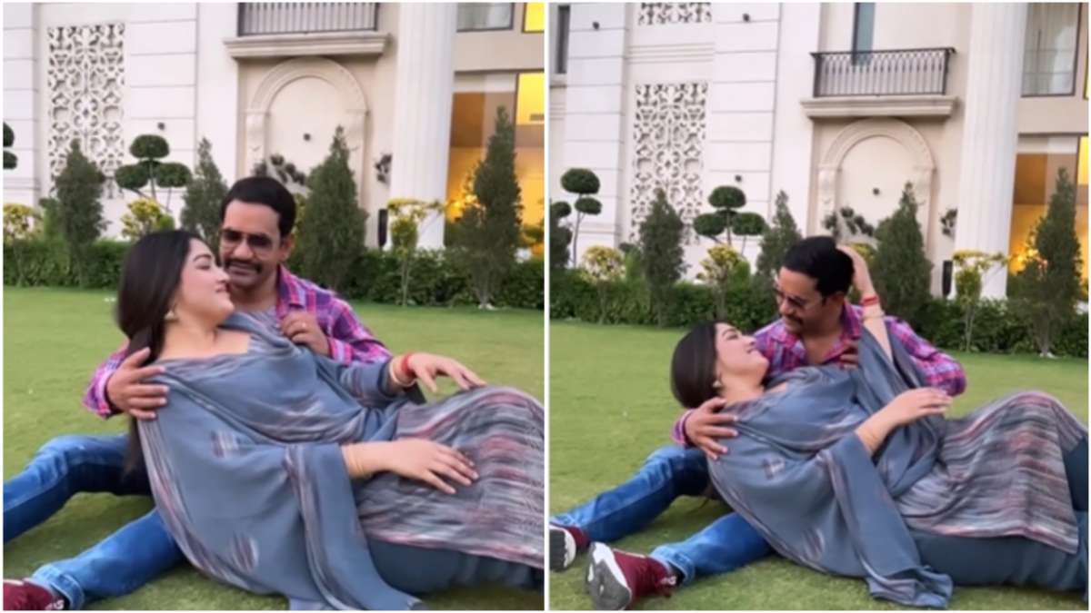 Have you seen Amrapali Dubey's park romance with Nirahua?  - India TV Hindi