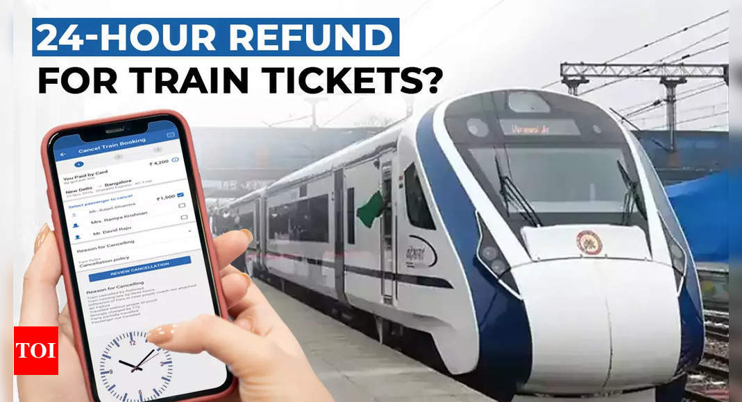 Good news for Indian Railways passengers!  24-hour train ticket refund scheme on the cards;  check top 8 things on 100-day agenda - Times of India