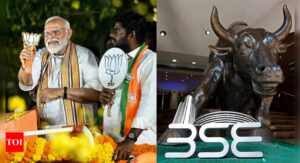 Sensex hits 75,000, was at 25,000 when PM Modi won 10 years ago - Times of India