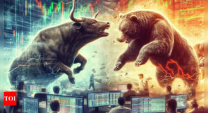 Stock market today: BSE Sensex dips 200 points to below 74,000 level;  Nifty50 near 22,400 - Times of India